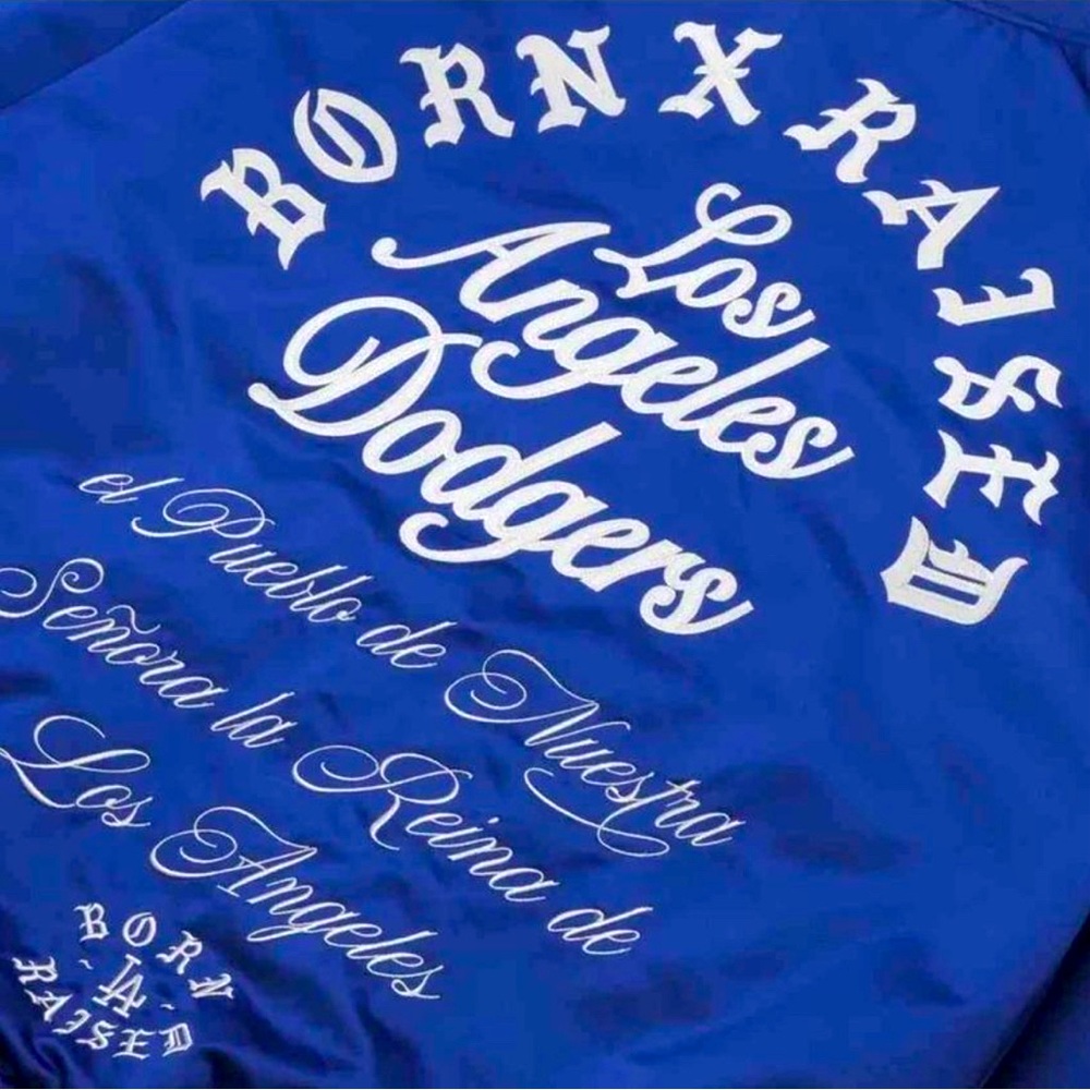 Born x Raised Dodgers Mitchell & Ness Post Season Jacket.
